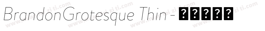 BrandonGrotesque Thin字体转换